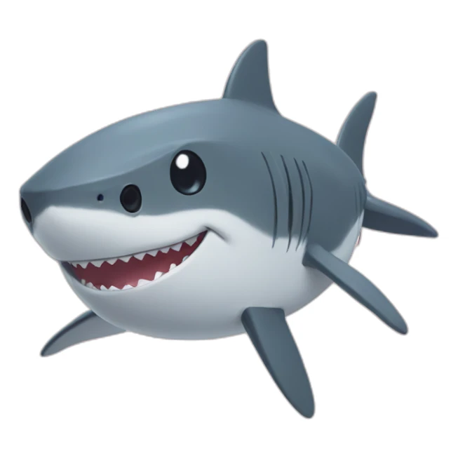 Anime blush shark sticker