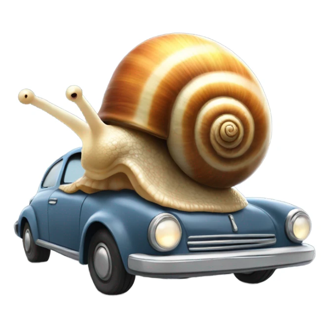 Snail on car  sticker