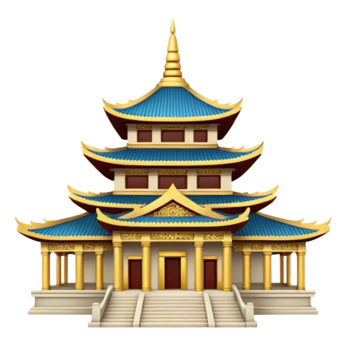 Temple, asian sticker
