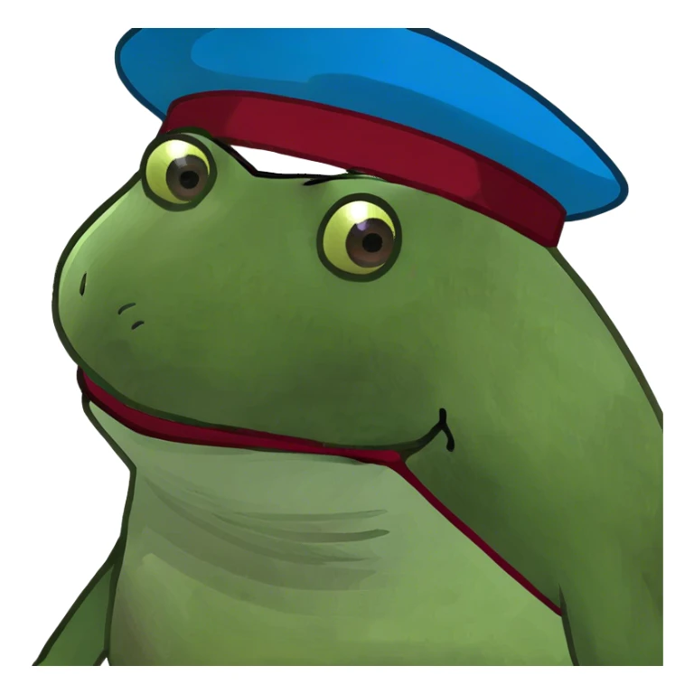 Duplex house with blue siding and maroon trim sticker