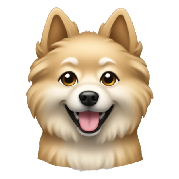 A spitz dog sand color  sticker