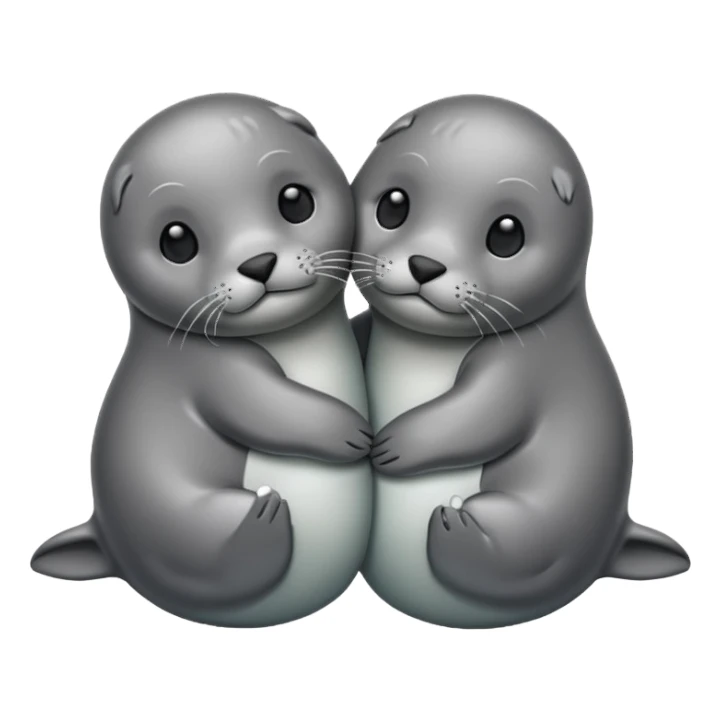 Dos focas abrazadas  sticker