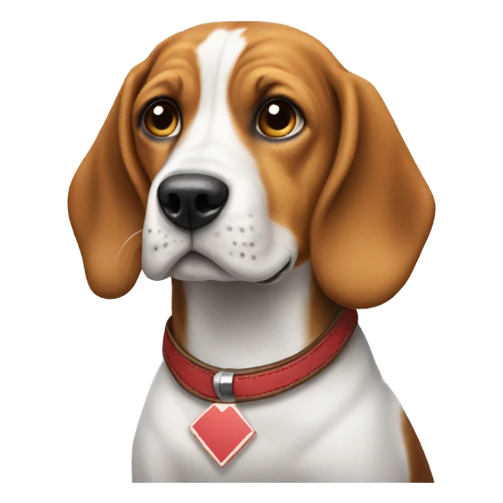 Beagle with poker face  sticker