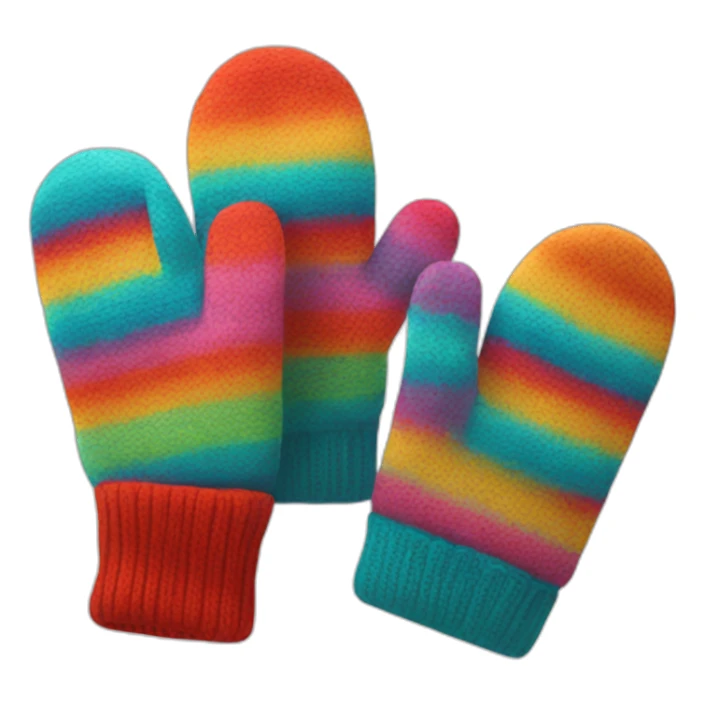 mittens gloves colorful sticker