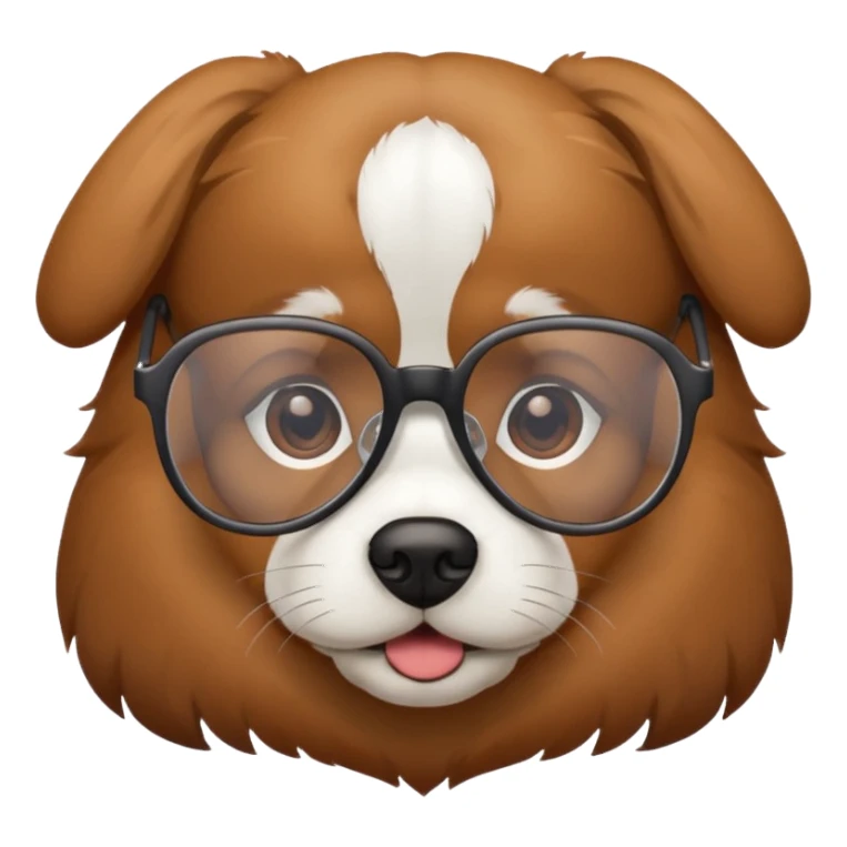 Dog wearing glasses  sticker
