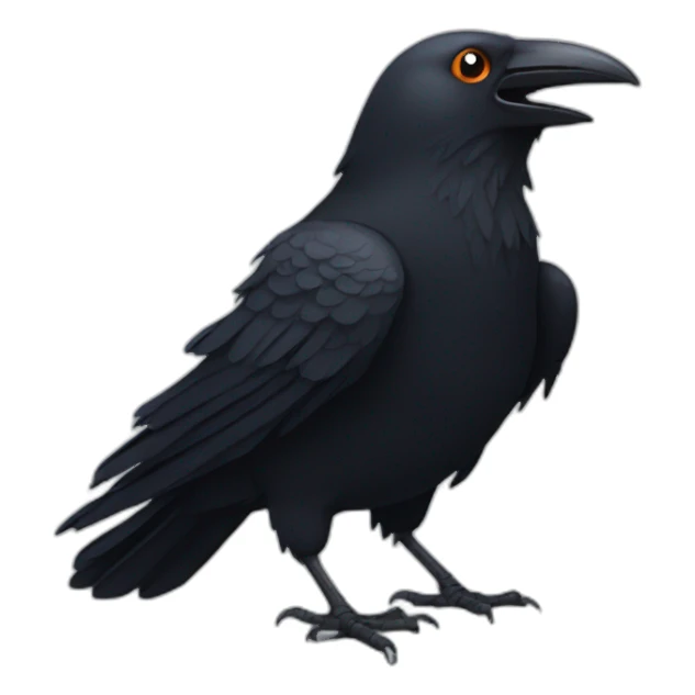 crow with heat sticker