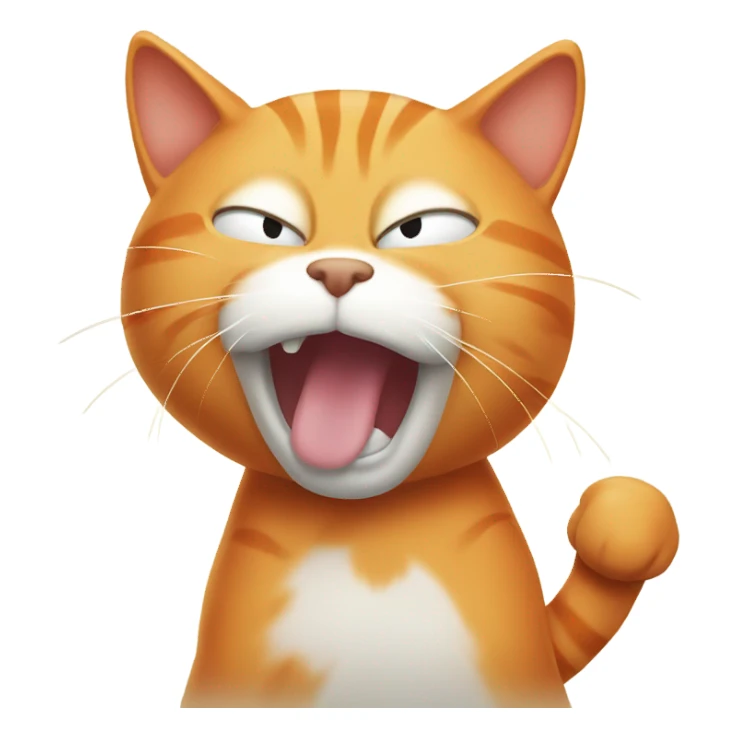 Orange cat farting sticker