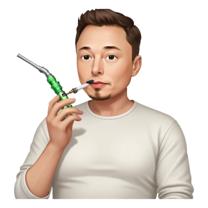 Elon Musk smokes hookah. sticker