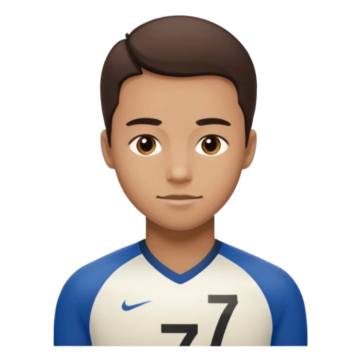 Number 7 Printed Athlete sticker