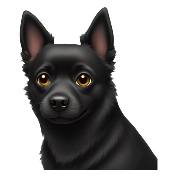 Black half schipperke half chihuahua  sticker
