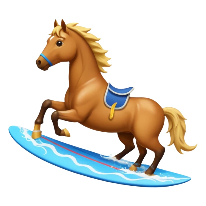 Horse surfing waves sticker
