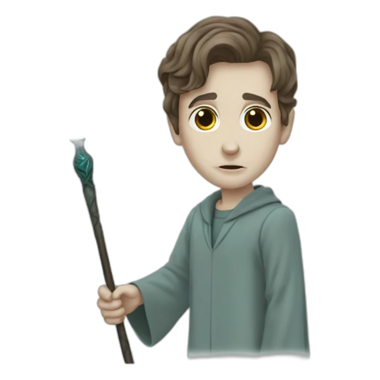 voldemort with magic wand harry potter sticker