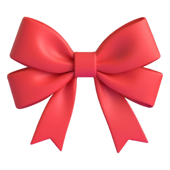 red bow sticker