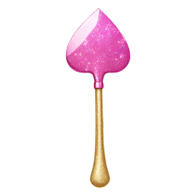 pink sparkly spade sticker