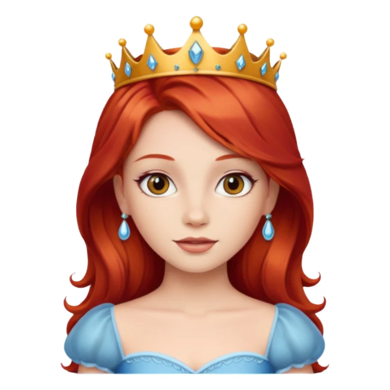 Beautiful Princess with red hair sticker