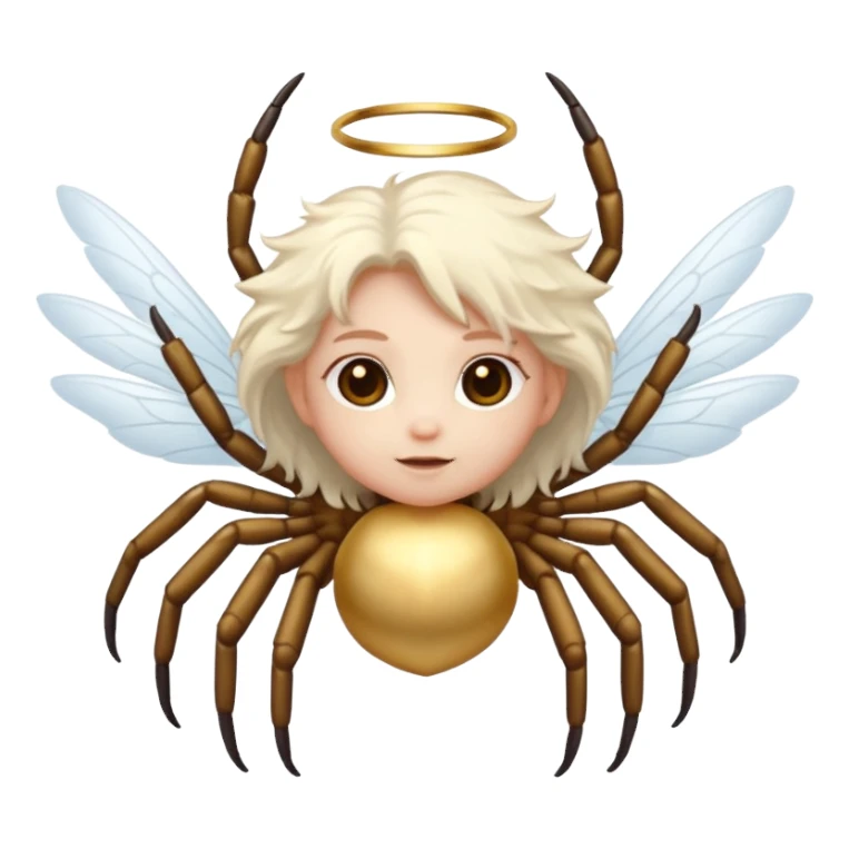 cute angel spider sticker