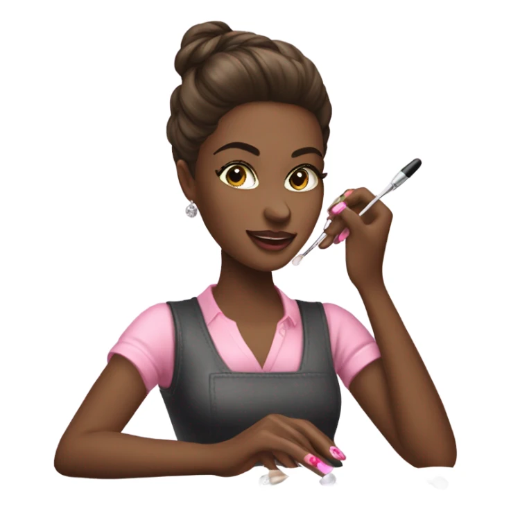 Girl manicure master sticker