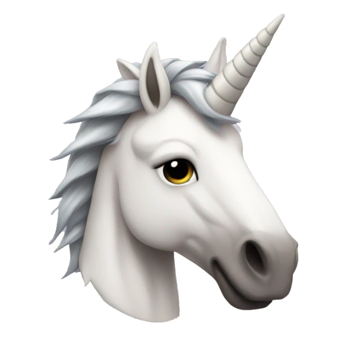 Viking unicorn white mowhawk sticker