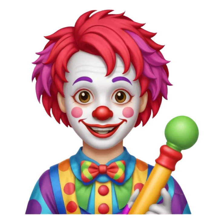 Clown with dildo  sticker