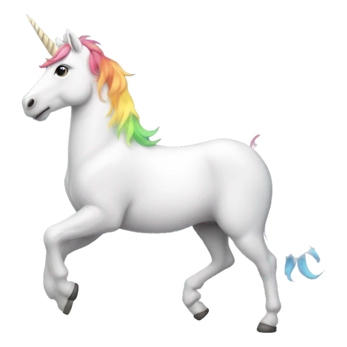 unicorn with rainbows and hear sticker