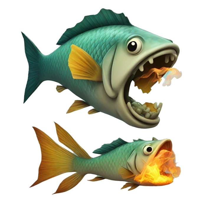 fish smoking sticker