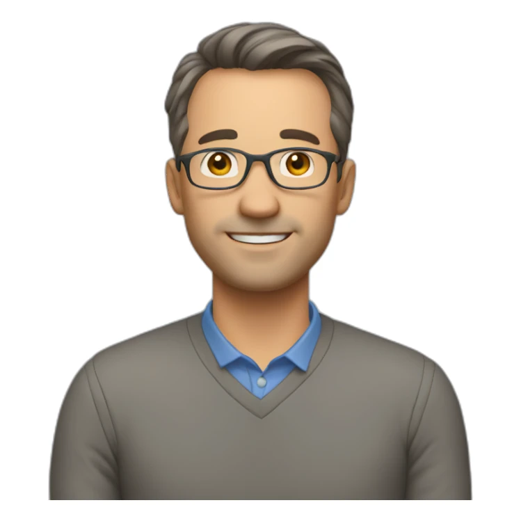 adult male teacher en virtual class sticker