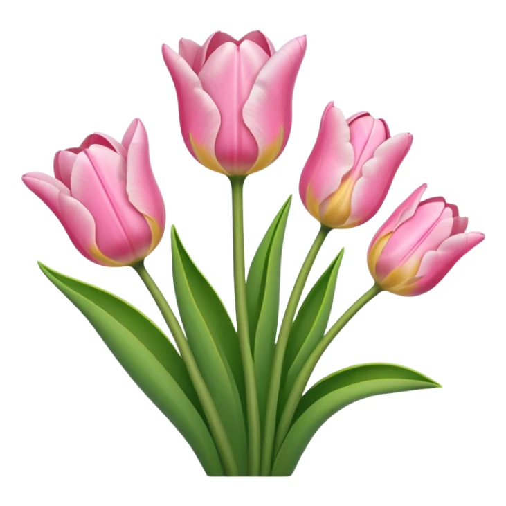 Aesthetic and adorable tulips soft pink sticker