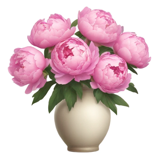 Pink Peonies in a vase sticker