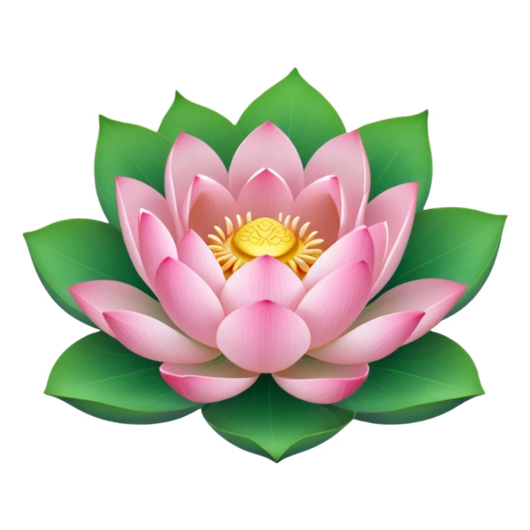  circle leaf pink lotus sticker
