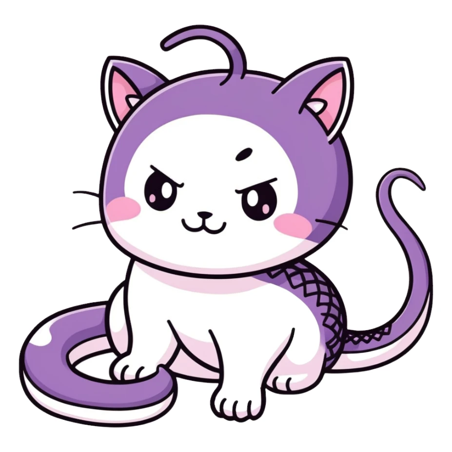 Kuromi snake sticker