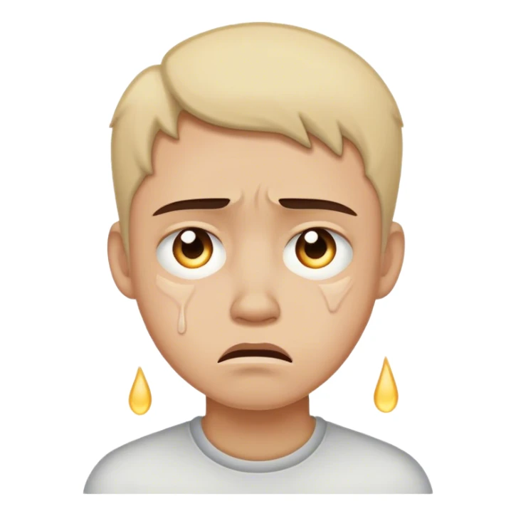 Sad mad tears sticker