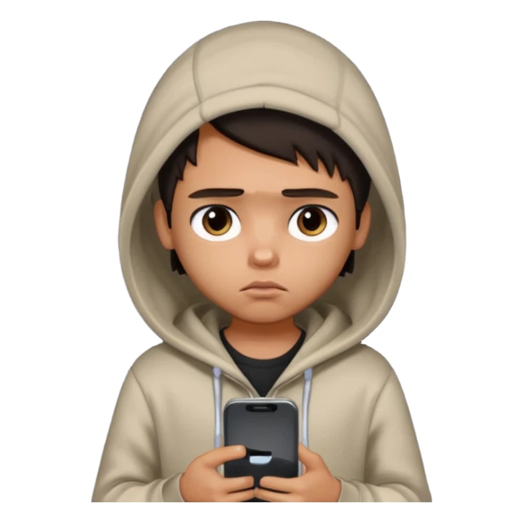 a PRETTY BRATZ boy using his phone and looking sad sticker