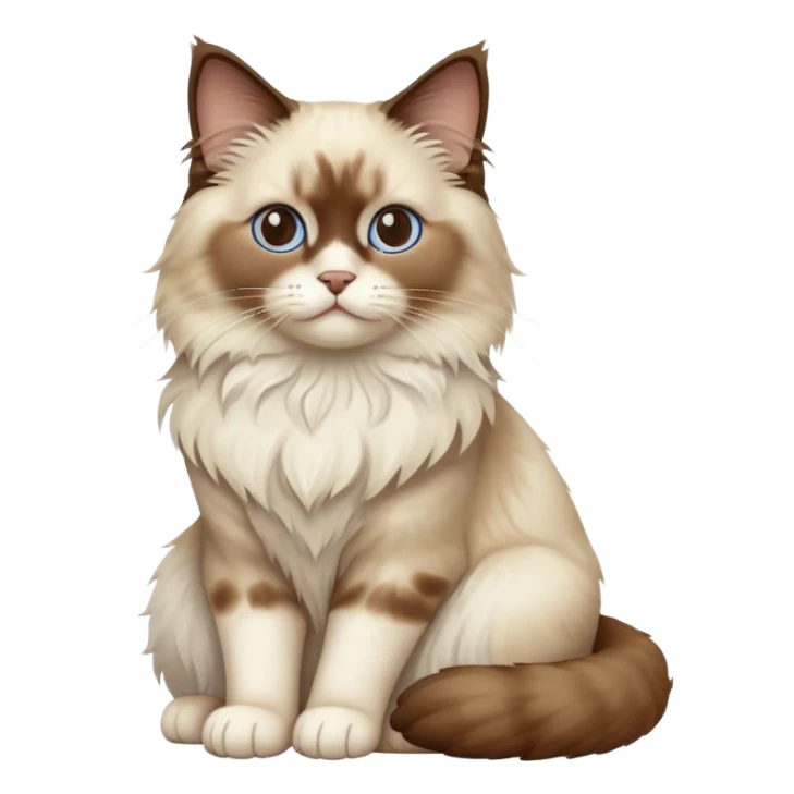Bum ragdoll cat sticker