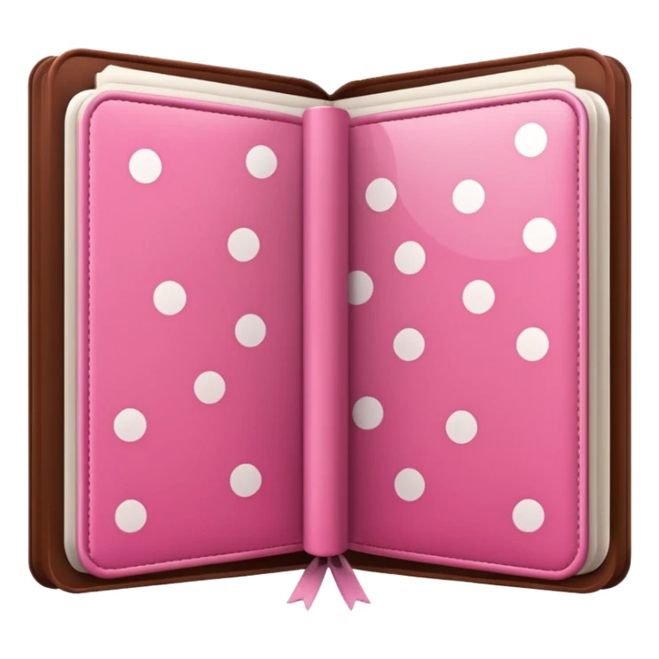 pink and brown polka dot file book sticker