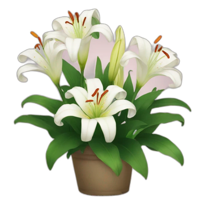 lilies in garden sticker
