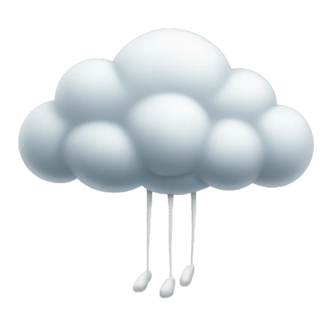Cloud with long legs sticker