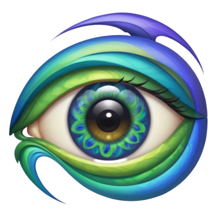  eyes spin multicolore 👁️+🌀+🟣🟢🟠🔵🔴🟡 sticker