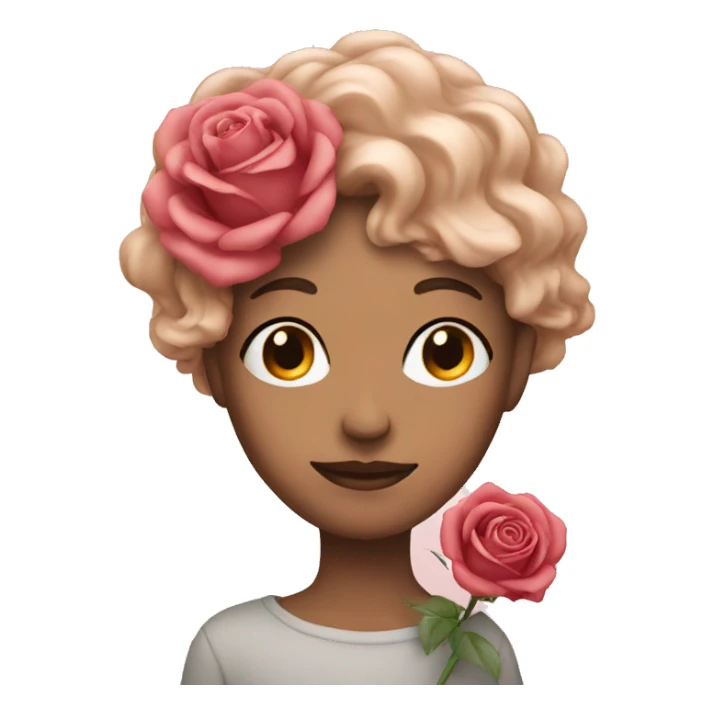 Face with rose  sticker