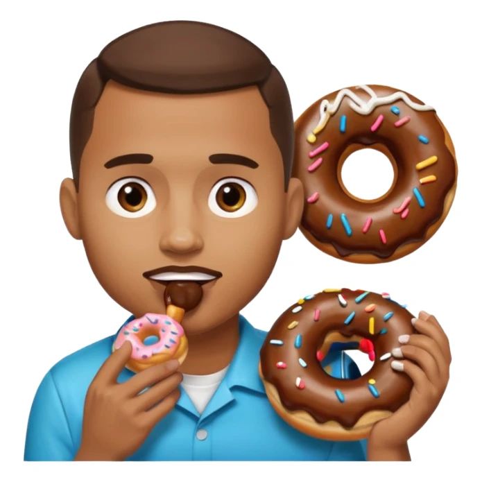 Jalen Hurts eating a donut sticker