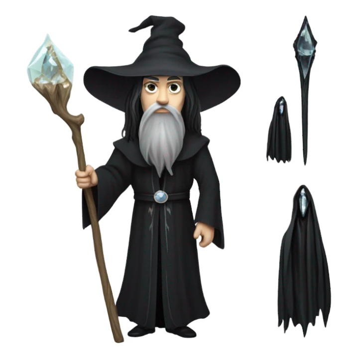 goth wizard sticker