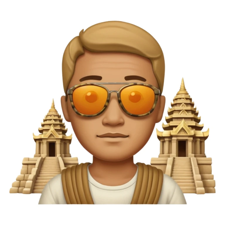 thailand ancient man with sunglasses sticker