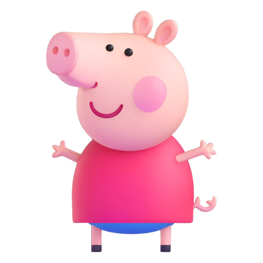Peppa Pig cartoon character sticker