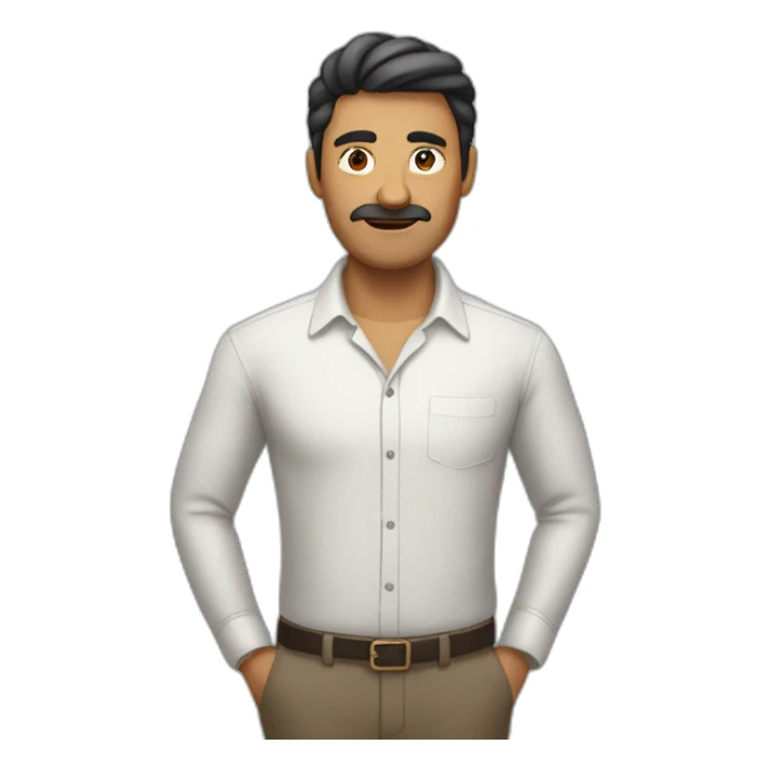 Hombre Saludando enojado  sticker