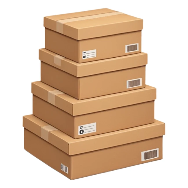 create a realistic emoji showing logistics sticker