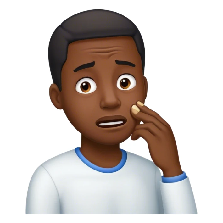 Black man toothache sticker