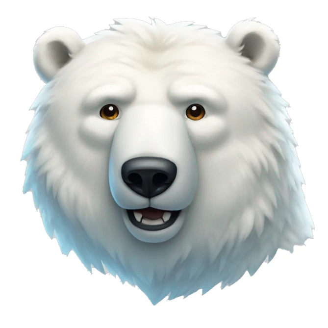 Massive fluffy polar bear  sticker