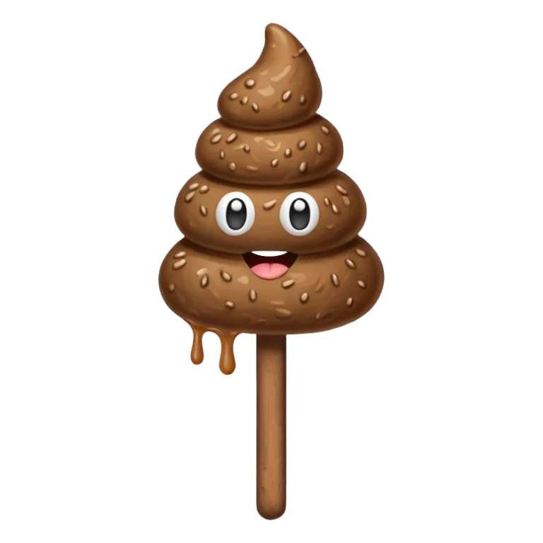 Poop on a stick sticker