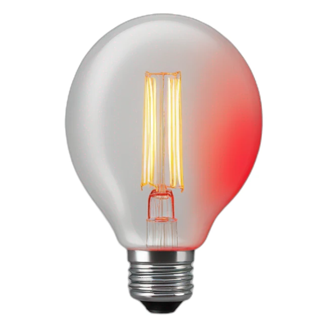 single filament led lamp red sticker