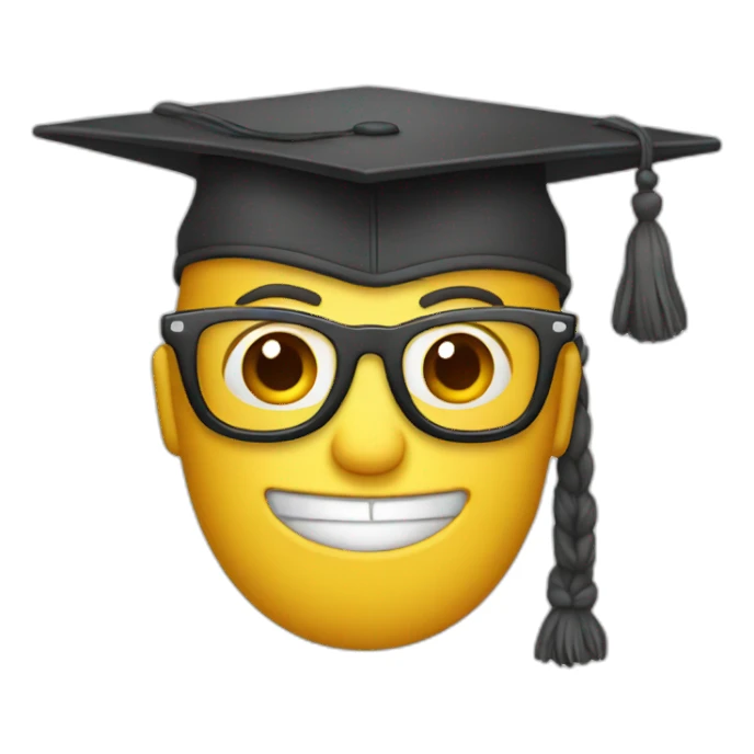 apple iphone with glasses and degree hat sticker