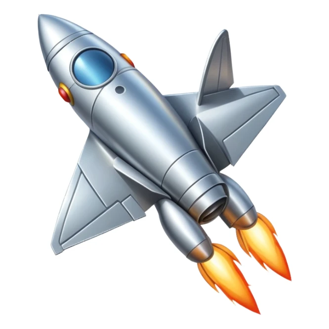 rocket ship sticker